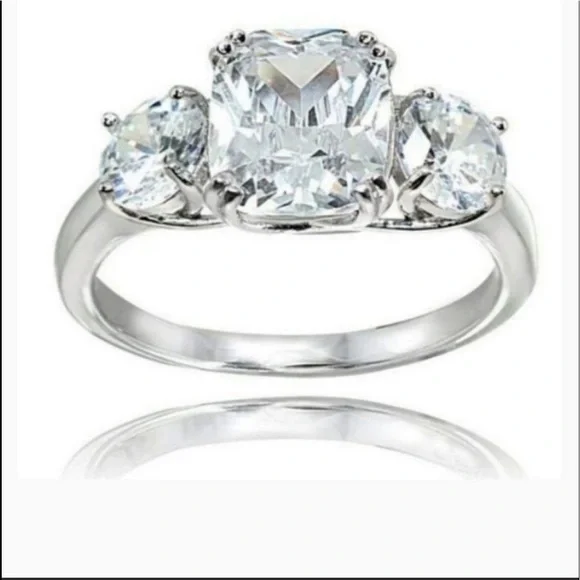 Sparkly Cushion Statement Ring size 6 NIB Megan M - Picture 5 of 9